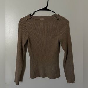 Taupe Ribbed Sweater